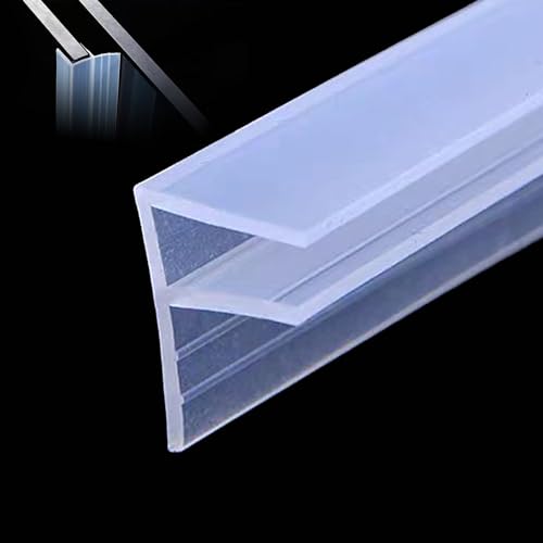 3meters (120") Glass Shower Door Seal Strip Frameless Shower Door Sealing Strips Silicone Rubber Window Seal to Stop Shower Leaks Flexible Weatherproof Seal for Bathroom (F-Type 12mm (1/2") - color: F-Type, size: 12mm
