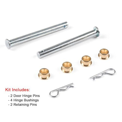 OUKENS Metal Door Hinge Pins Kit, Front Driver Side Door Hinge Pin Replacement Fitscreen Door Hinges Replacement for Ford Mustang 1994-2004, Includes 2 Pins 4 Bushings 2 Screws