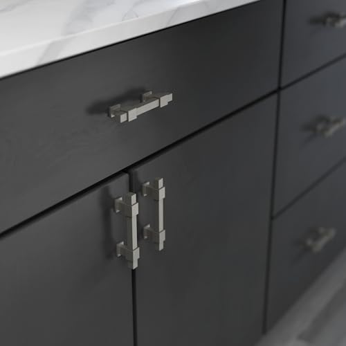 Franklin Brass 5 Pack Matte Brushed Nickel Cabinet Handles Adjustable Drawer Pulls for Kitchen Cabinet Knobs Dressers and Cupboards 1-3/8 to 4 inch (35–102mm) Hole Center | Adjusta-Pull™ - color: Matte Satin Nickel, size: 1-3/8" to 4"