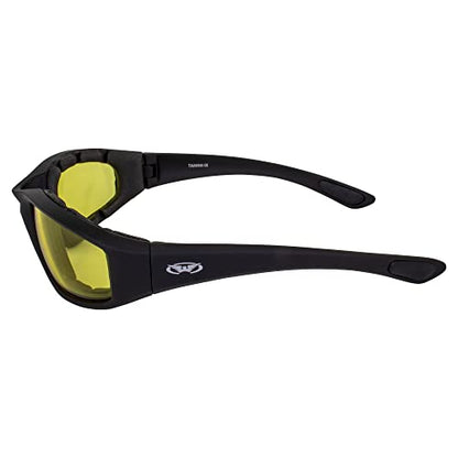 Global Vision Eyewear Kickback Sunglasses with EVA Foam - color: Yellow Lens