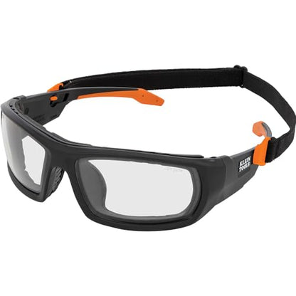 Klein Tools 60470 Safety Glasses, ANSI Z87.1+ Pro Full Frame Gasket Safety Glasses, Clear Lenses, UV Protection, Anti-Fog, Scratch Resistant - style: Professional With Gasket