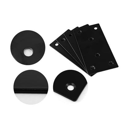 4PCS 4 x 2 inch Flat Straight Brace Brackets, Mending Plates for Furniture Shelf Support Corner Joint Repair - size: 4 x 2 inch