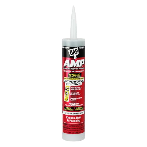 DAP AMP Kitchen and Bath Sealant, Clear, 9 Oz (7079800763)