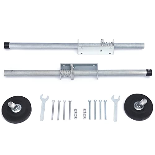 Ladder Leveler Pair, 18.5-22.44in Adjustable Extension Ladder Leg Ground Leveler with Engraved Anti-Slip Pattern Steel Pole, Universal Stair Ladder Stabilizer, Ladder Aide Leveling Feet