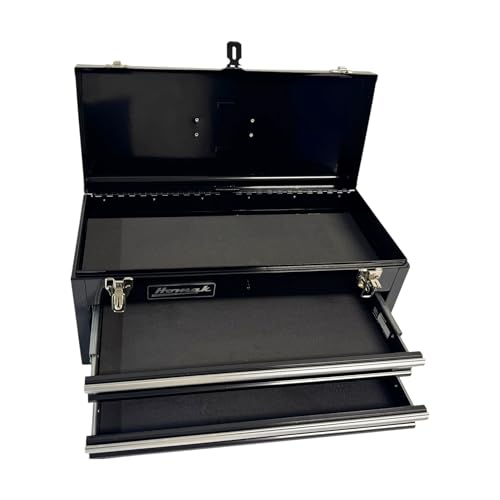 Homak 2 Drawer Ball Bearing Toolbox Chest, Black, 20 Inches - color: Black, size: 2-Drawer