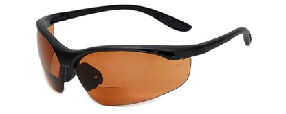 Calabria 91348 Bifocal Reading Safety Glasses Readers +1.50 Copper Orange Men Women Wrap Around Eye Protection Shatterproof - color: Copper Orange