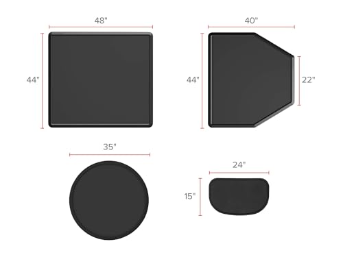 WeatherTech All-Purpose Mat - Multi-Use Mat for Everyday Living - 44" x 48" - Rectangle - Black (APM4448B) - color: Black, size: 3'8" x 4' (Rectangular)