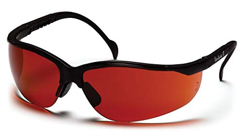 Pyramex Venture II Safety Eyewear, Indoor/Outdoor Mirror Anti-Fog Lens - color: Sun Block Bronze Lens/ Black Frame