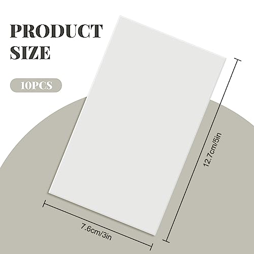 Frienda 10 Pcs Self Adhesive Rubber Wall Outlet Cover Plate Standard 5x3 Inch Screwless Blank Wall Plate Safe Decorative Patch Hole Cover for Drywall, Electrical Switch, White