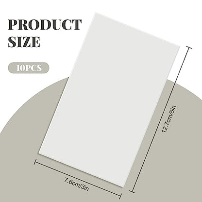 Frienda 10 Pcs Self Adhesive Rubber Wall Outlet Cover Plate Standard 5x3 Inch Screwless Blank Wall Plate Safe Decorative Patch Hole Cover for Drywall, Electrical Switch, White
