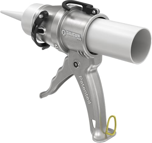 SILIGUN™ PRO Compact 24:1 Caulking Gun - No Drip Caulk Gun - Patent Design - Lightweight Aluminum Frame - Works with all 10 oz Tubes (SILIGUN PRO) - color: Siligun Pro