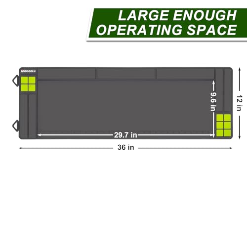 Gun Cleaning Mat Rifle Cleaning Mat Large, Magnetic Gun Maintenance Mat with Cleaning Supplies & Ruler, Universal Gun Cleaning Kit with Anti-Slip Rubber Cleaning Pad for All Guns - color: Grey