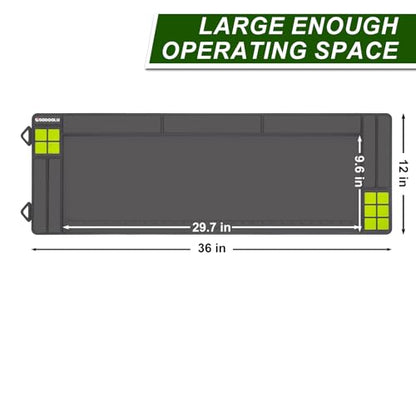 Gun Cleaning Mat Rifle Cleaning Mat Large, Magnetic Gun Maintenance Mat with Cleaning Supplies & Ruler, Universal Gun Cleaning Kit with Anti-Slip Rubber Cleaning Pad for All Guns - color: Grey