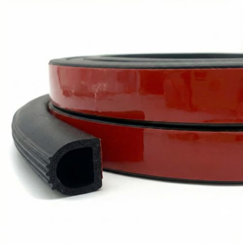Pangda 13Ft D Shape Rubber Weather Stripping Foam Self-Adhesive EPDM Seal Strip for Noise Reduction Waterproof Dustproof for Cars Boats RVs Windows Doors (0.59" W x 0.55" H) - size: 13ft L, style: 0.59" W X 0.55" H