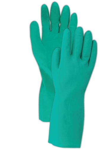 MAGID ComfortFlex Unlined Pebble Grip 13” Long Nitrile Gloves, 12 Pairs, Size 8/Medium, WU2 - color: 12 Mil., size: 8/M