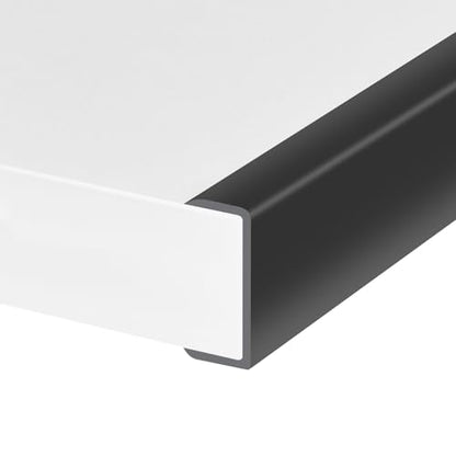 Rubber Edge Trim, Self-Adhesive U Shaped Edge Protector for Plywood, Cabinet, 1-5/8" Wood Edge Banding, Flexible Furniture Repair, EPDM Material, Fit 1-5/8"(41mm), Length 10Ft, Black - size: Fit 1-5/8"- L10'