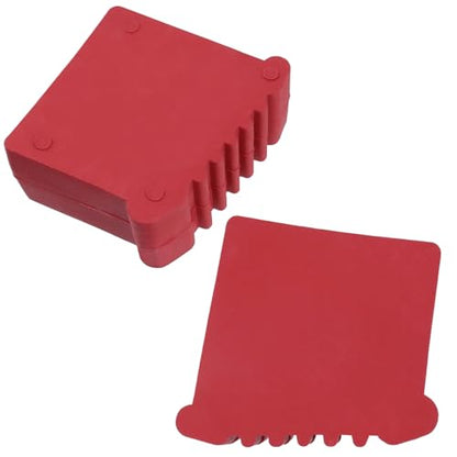 Geesatis 2Pcs Non-Slip Folding Ladder Feet Mat,Rubber Pads Covers Ladder Foot Pads,Anti-Skid Ladder Leg Cushion Bumper,1.2x2.9 Inch (Red) - color: Red, size: B-1.2in×2.9inch