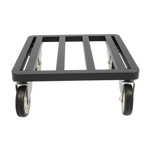 Furniture Dolly,18''x18’’ Heavy-Duty Stainless Steel Furniture Mover, 1200LBS Loading Capacity, 4'' Swivel Casters & Tie-Down Straps for Secure Transport(Black)
