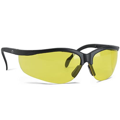 Walker's Sport High-Grade Polycarbonate Lenses Half Frame Soft Rubber Nose Piece Adjustable Safety Shooting Glasses - color: Yellow, size: One Size