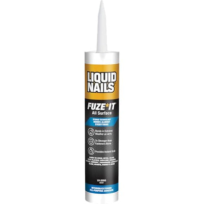 Liquid Nails 56198673380 LN-2000 FuzeIt All Surface Construction Adhesive (9-Ounce) , Gray - color: Gray, size: 9 Ounce, style: Fuze It