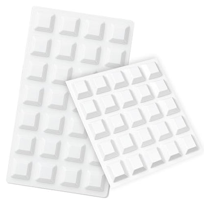 White Rubber Feet (53 Pack) Self Stick Bumper Pads - Made in USA - Adhesive Tall Square Bumpers for Electronics, Speakers, Laptop, Appliances, Furniture, Computers - color: White, size: 53pc Combo