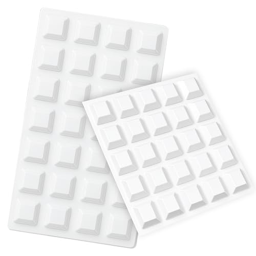 White Rubber Feet (53 Pack) Self Stick Bumper Pads - Made in USA - Adhesive Tall Square Bumpers for Electronics, Speakers, Laptop, Appliances, Furniture, Computers - color: White, size: 53pc Combo