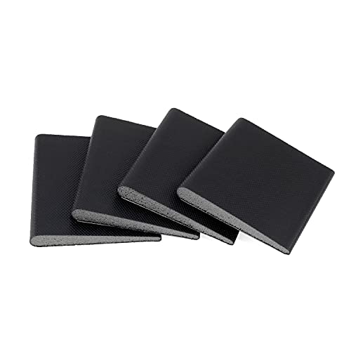 Door Corner Seals - Exterior Doorway Frame Sealing Wedge Filler - Cold Air & Draft Stopper with Heavy-Duty Adhesive - Self-Adhering Foam - Weatherstripping Accessories - Black, 4-Pack - color: 4 Black
