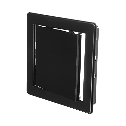 6" x 6" Black ABS Plastic Plumbing Access Panel - Wall Access Panel for Drywall - Wire Cover for Wall Covering Panels - Electricity, Heating Alarm, Bathroom Ceiling Or Wall Hole Cover - color: Black, size: 6x6 Inch