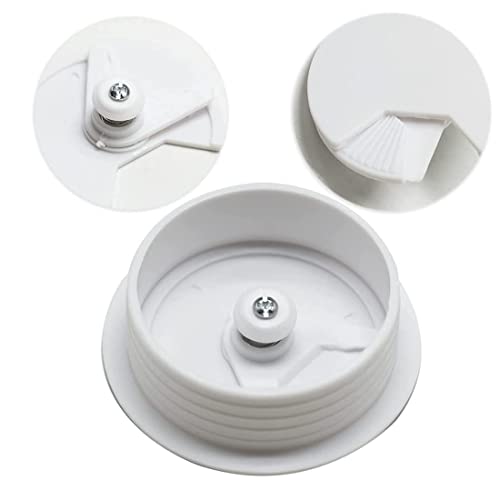 TuTuYa White Desk Grommet 2-3/8 Inch, Desk Cable Grommet 60mm Desk Cable Hole Cover with Hole Saw, Cable Pass Through, Ideal Solution for Office and Home Table Cable - color: 2-3/8 Inch_60mm White 8PCS