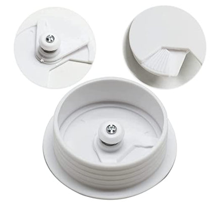 TuTuYa White Desk Grommet 2-3/8 Inch, Desk Cable Grommet 60mm Desk Cable Hole Cover with Hole Saw, Cable Pass Through, Ideal Solution for Office and Home Table Cable - color: 2-3/8 Inch_60mm White 8PCS