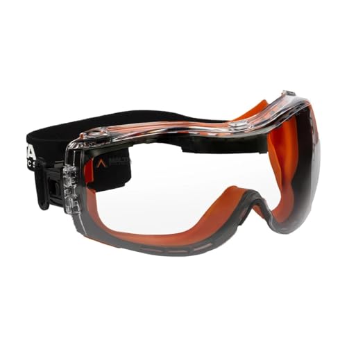 Malta Dynamics APEX Safety Goggles - ANSI Z87 Fog Resistant Safety Goggles for Construction, Anti Scratch Protective Eyewear - color: Clear, size: 1 Pack