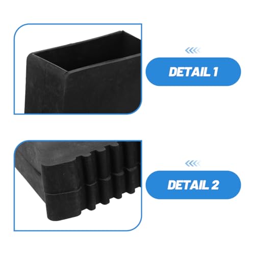 CALLARON 2 Pack Ladder Feet Pads Non Slip Rubber Replacement Covers for Step Ladder Feet Cushion Floor Protectors Anti Skid Stabilizer Pads for Indoor Outdoor Use