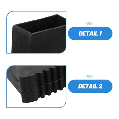 CALLARON 2 Pack Ladder Feet Pads Non Slip Rubber Replacement Covers for Step Ladder Feet Cushion Floor Protectors Anti Skid Stabilizer Pads for Indoor Outdoor Use
