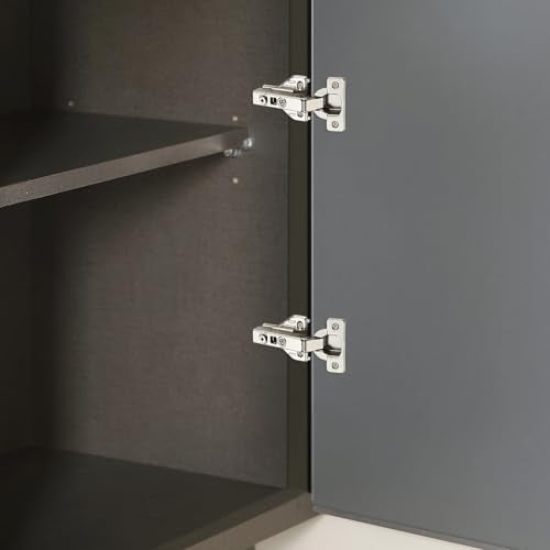 JOY DECOR Full Overlay 4 Packs (2 Pairs) Concealed Kitchen Cabinet Hinges 105 Degree Soft Close Adjustable Cabinet Door Hinges for Face Frame Cabinet