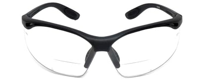 Calabria 91348 2 Pack Bulk Bifocal Reading Safety Glasses +1.50 Clear/Grey Mens Womens Wrap Around Eye Protection Protective - color: Clear/Smoke Grey (2 Pack)