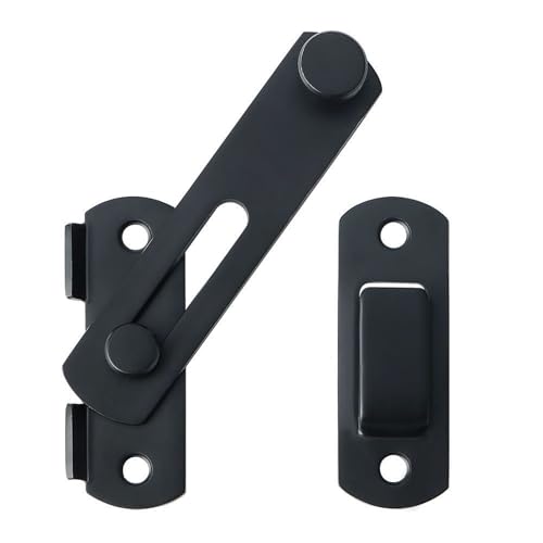 Alise 4 inch Flip Latch Gate Latches, Safety Door Lock for Barn Wood Fence Sliding French Doors,Heavy Duty SUS304 Stainless Steel Gate Hardware Matte Black MS9500-B - color: Matte Black, size: 4 Inch