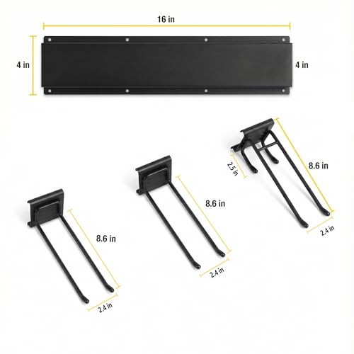 MBQQ Garage Tool Organizer Wall Mounted, 16 Inches Adjustable Garden Tool Organizer Rack,Heavy Duty Yard Tool Organizer,Single piece - size: SET OF 1