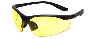 Calabria 91348 Anti Fog Bifocal Reading Safety Glasses Readers +1.50 Yellow Men Women Wraparound Eye Protection Shatterproof - color: Yellow