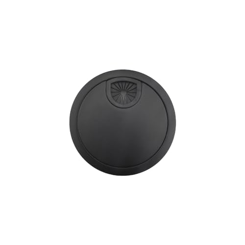HAHIYO 1Pcs 3.15Inch/80mm Black Zinc Alloy Desk Grommet Wire Grommet Cable Management Cord Hole Cover Desk Wire Hole Insert Wire Organizer for Computer Office Home School Equipment Systems - color: Black, size: Metal-3.15in-Black-1P