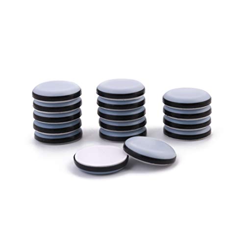 1-5/8" Adhesive Furniture Sliders -Furnigear Chair Glides PTFE Mover Slide on Furniture & Kitchen Appliances Slider Easy and Safely - Best Furniture Sliders for Carpet Hardwood Floors (16pack) - size: 1 5/8" Adhensive, grey-16pack