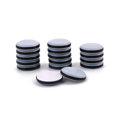 1-5/8" Adhesive Furniture Sliders -Furnigear Chair Glides PTFE Mover Slide on Furniture & Kitchen Appliances Slider Easy and Safely - Best Furniture Sliders for Carpet Hardwood Floors (16pack) - size: 1 5/8" Adhensive, grey-16pack
