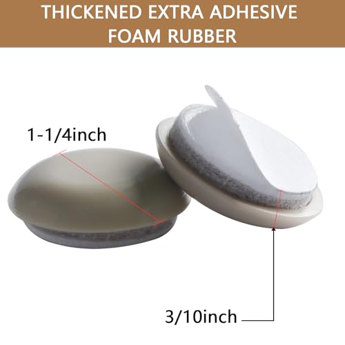 1-1/4" Furniture Sliders for Carpet & Hardwood Floors, Kayzn 24 PCS Self Stick Furniture Sliders, Furniture Moving Pads Chair Glides for Carpet - Protect Carpet & Move Furniture Easily. - size: 1-1/4 inch