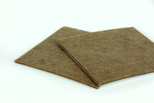 Furndiy Felt Furniture Pads for Hardwood Floors, Self-Adhesive Felt Pad for Chairs & Seat Legs, Easy Slide, Anti Scratch, Noise Stopper, Bumper & Buffer, Floor Protection - Based in USA - 4.7" x 2Pcs - size: 4.7" x 4.7" 2Pcs