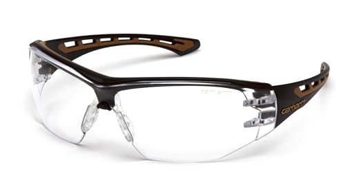 Carhartt CHB810ST Safety Eyewear, Clear Lens - color: Black / Tan