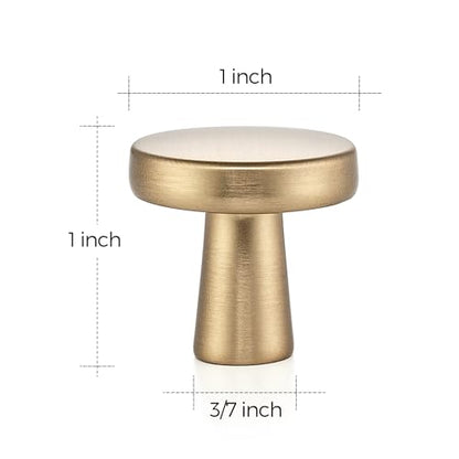 Ravinte 10 Pack Champagne Bronze Cabinet Knobs Mini Round Knobs Single Hole Solid Drawer Pulls for Dresser Drawers -1 Inch Diameter - color: Champagne Bronze