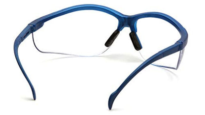 Pyramex Venture II Safety Eyewear, Indoor/Outdoor Mirror Anti-Fog Lens - color: Metallic Blue Frame