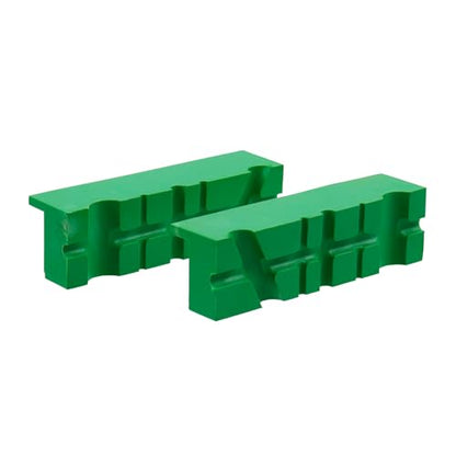4" Bench Vise Block with 1 Pair Multifunctional Rubber Jaw and Suitable for All Kinds of Vise with Magnetic Back Cover, Green - color: Green, size: 4 Inch