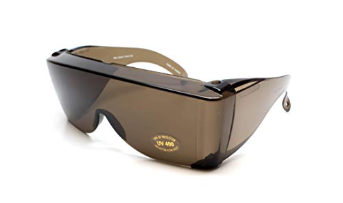 Calabria 3000 Fitover Safety Glasses with Uni-Lens – [Copper] Wrap Around Eye Protection | Anti-Fog Scratch Resistant | Protective Eyewear - color: Copper