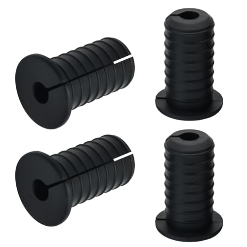 EASYEAH 4pc Starlink Cable Grommet 3/4" Silicone Anti-Slip Wall Hole Pass Through Split Cable Bushings for TV Wire Ethernet Cord, Starlink Cable Routing Kit Accessories,38mm/1.5"Ht, Black - color: Black-4 Thread, size: 3/4" Dia x 1-1/2" H