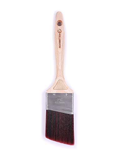 ROLLINGDOG Angled Paint Brushes for Wall - 2.5 Inch Trim Cutting in Paint Brush for Precise Detail Trimming and Touch Ups (Pack of 2) - color: Pack of 2